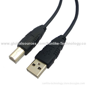 USB2.0 Cable with A Male to B, 28AWG Conductor